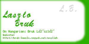 laszlo bruk business card